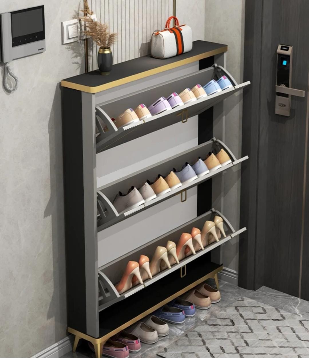 Flip Bucket Shoe Cabinet