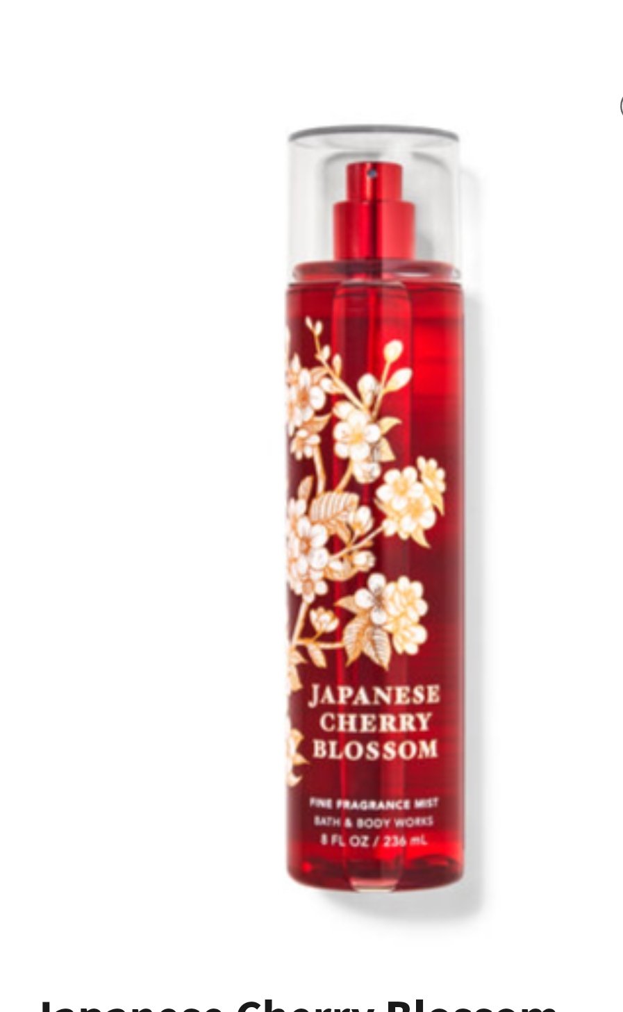 Bath And Body Works Japanese Cherry Blossom Women's Fine Fragrance Mist