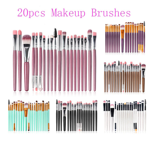 5/15/20Pcs Makeup Brush Set Makeup Concealer Brush Blush Loose Powder Brush Eye Shadow Highlighter Foundation Brush Beauty Tools