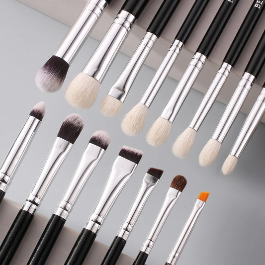 BEILI Black 10-19Pcs Eye Makeup Brushes Set Natural Synthetic Hair Eyeshadow Blending Eyeliner Detail Cosmetics Brush косметика