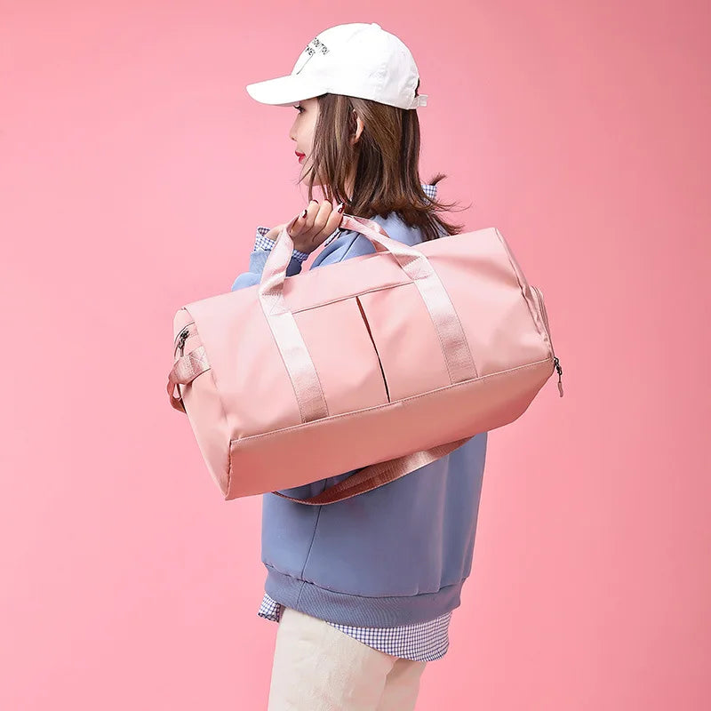 Travel Bag Dry Wet Separation Exercise Yoga Fitness Bag Large Capacity Short Trip Training LOGO