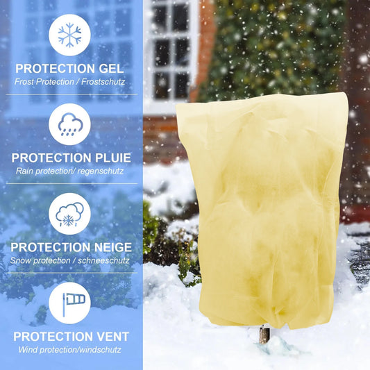 Multi-size Winter Plant Protection Bag Non-woven Plant Against Cold Warm Cover with Zipper Drawstring Vegetation Anti-Frost Bags