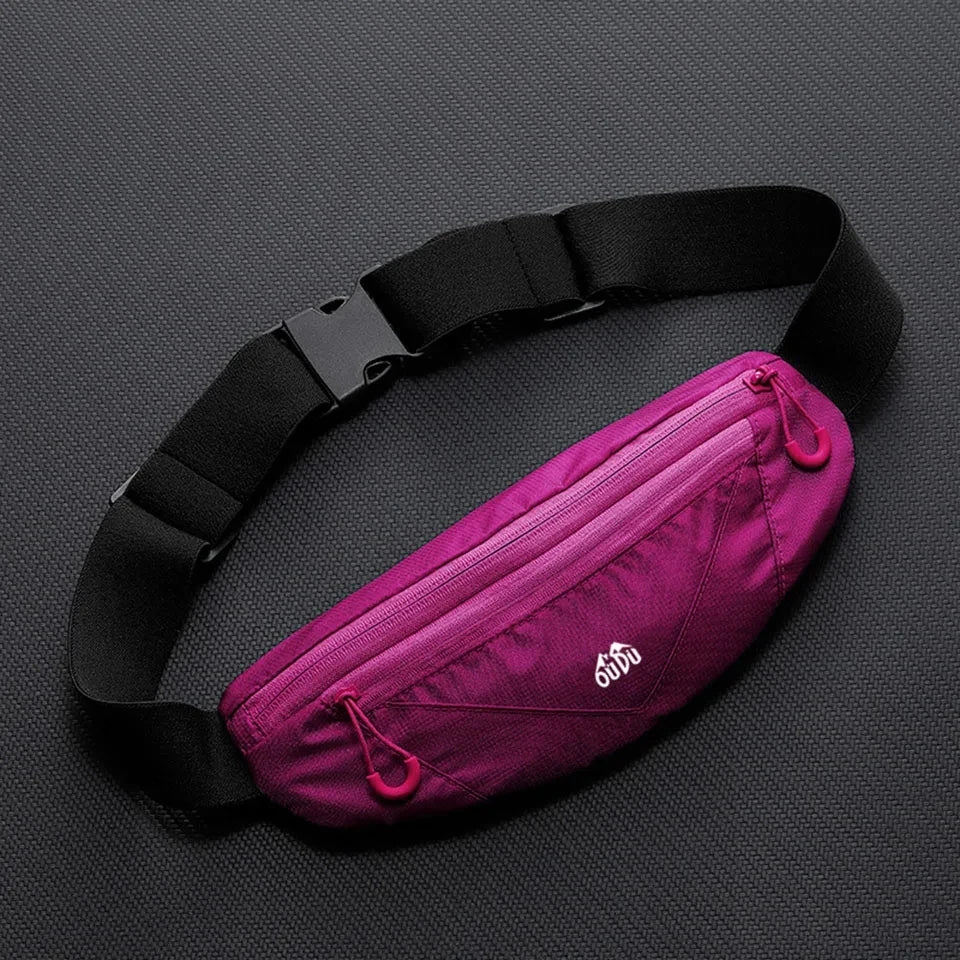 Gym Yoga Waist Belt Pack Running Double Zipper Pocket Waist Bag Waistband Sport Bag Mobile Phone Wasit Wallet Men Women Unisex