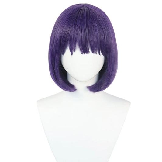 School Short Purple My Dress-Up Darling Kitagawa Marin 12inch Straight Synthetic Girls Cosplay Wig for Halloween Christmas