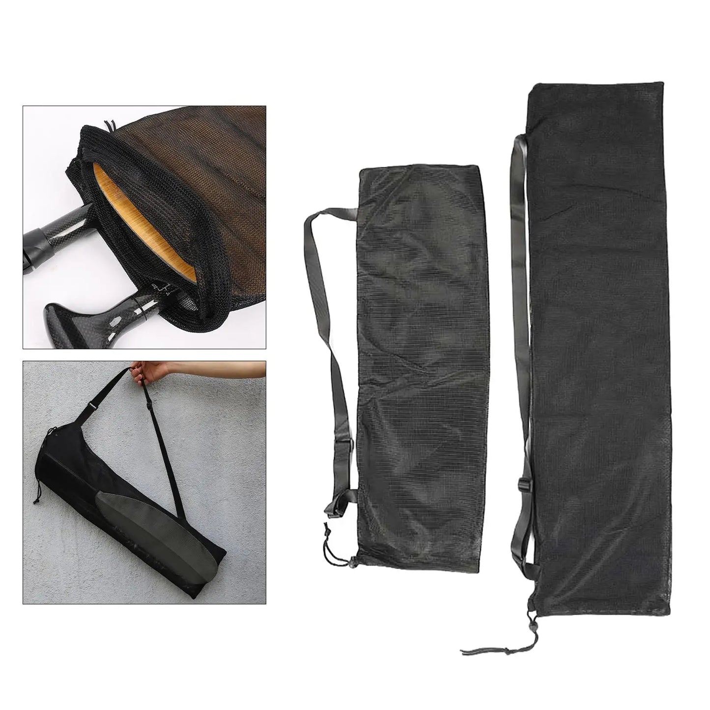 Paddle Bag for Kayak, Canoe, Paddle, Split Paddle Storage Bag, Mesh Bag with Shoulder Strap
