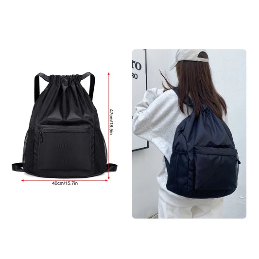 1pcs Drawstring Backpack Waterproof String Bag,Gym Sackpack Sports Fitness Yoga Bag,Shopping Casual Backpack for Men Women