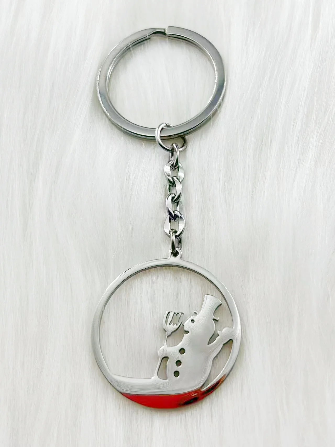 WOUWU New Mixed Christmas Keychain Cute Santa Claus Deer Pendant Keychain For Men Women New Year Party Gift