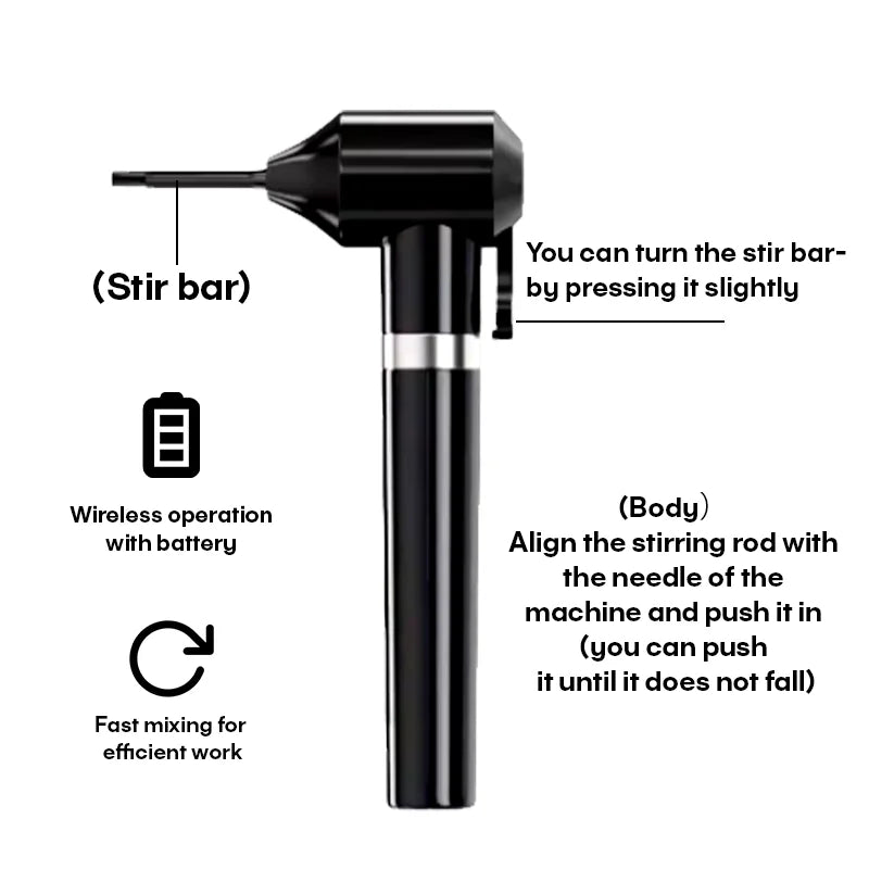 POSEIDON Tattoo Ink Mixer Professional Tattoo Machine Supply With 5 Sticks Mixing High Quality Permanent Makeup Tattoo Ink Mixer