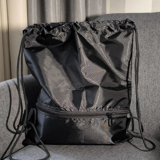 Quick Access Drawstring Backpack – Lightweight, Foldable Bag for Travel & Sports