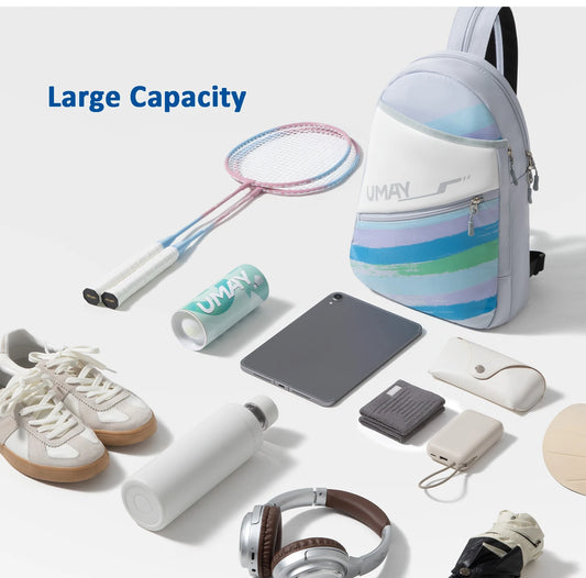 Professional Badminton Racket Bag, Backpack, Unisex Sports Bag, Single Shoulder, Large Capacity Kid Backpack, Tennis Racket Bag