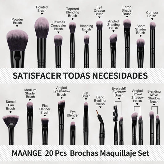 20 Pieces Gift Box Makeup Brushes Kit Beauty Tool Professional Makeup Foundation Eyeshadow Powder Brushes Set For Women Gift