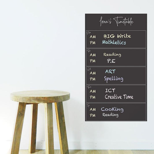 Blackboard/Blackwall/Timetable Chalk Wall  sticker