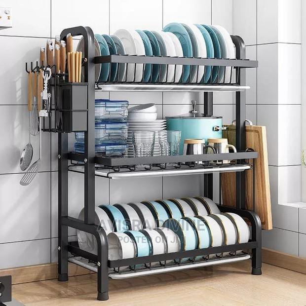 High quality High quality heavy duty 3 tier dish rack with cutlery holder available