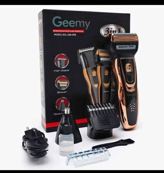 Geemy Rechargable Shaver and  Trimmer Set 3 In 1