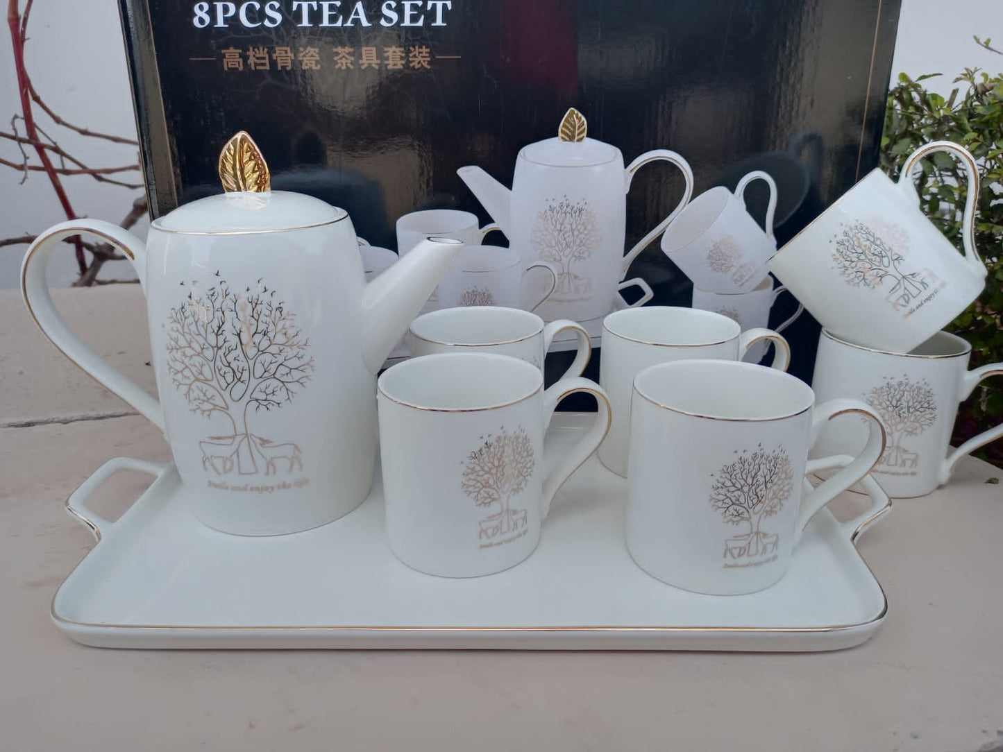 8PCS Ceramic Tea Set