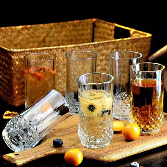 Long  Diamond glasses 6pcs