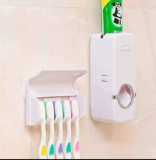 Toothpaste Dispenser with Toothbrushholder