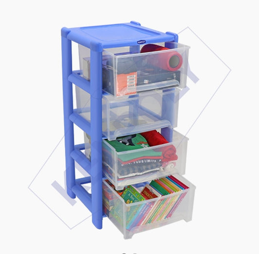 Plastic organizer with 4 drawers