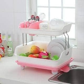 Plastic Kitchen 2tier Dish Drainer