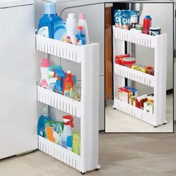 Multi Purpose 3 Layer Narrow Rack Trolley