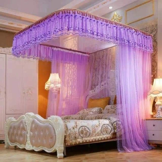 Purple Mosquito net with 2 stand