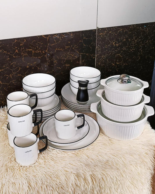 31 pcs Trendy Concise Dinner Sets