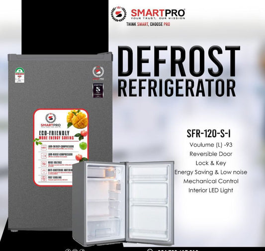 Smart Pro Single Door Refrigerator – 93L (SFR-120S-I)