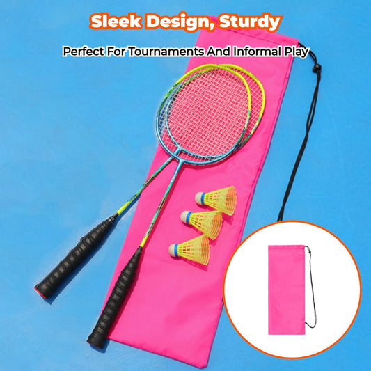 Soft Dustproof Protective Cover Case Badminton Racket Bag Pouch,Portable Drawstring Bag  for Beginner Badminton Players