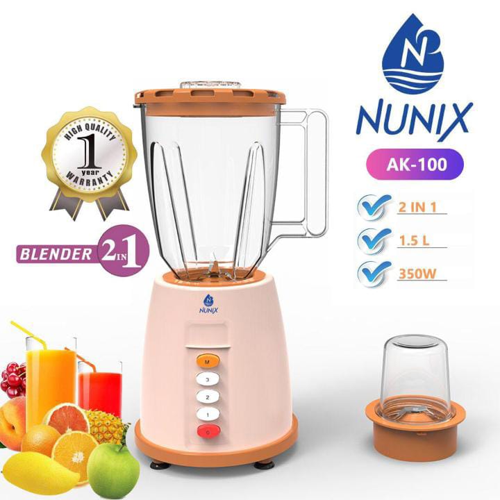 Nunix AK-100 2in1 Blender With Grinding Machine, 1.5L