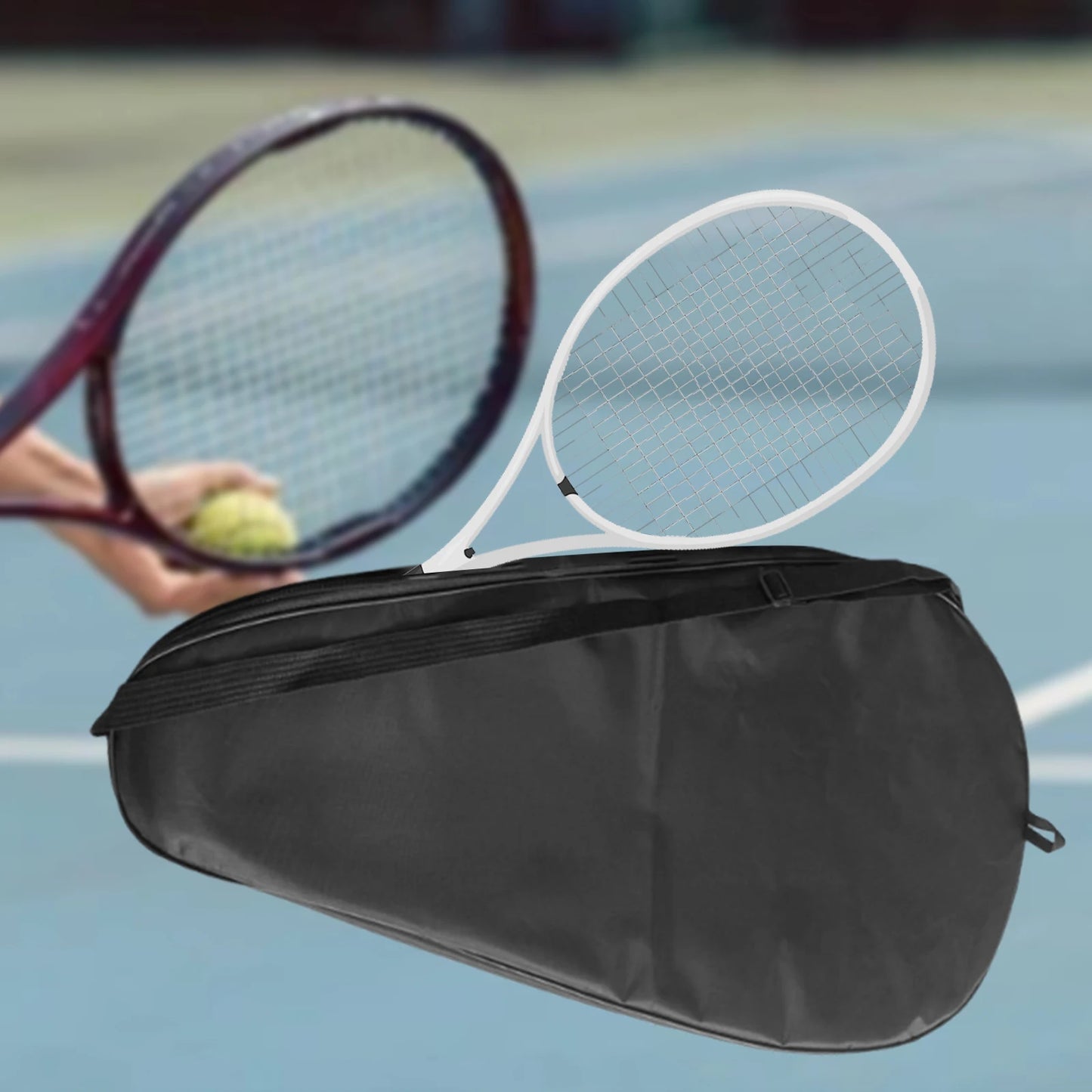 Tennis Racquet Cover Bag Single Tennis Racket Tote Multiuse Racket Shoulder Bag for Professional Beginner Players