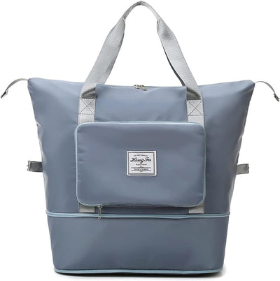 Waterproof Large Capacity Folding Travel Bag Metallic Blue