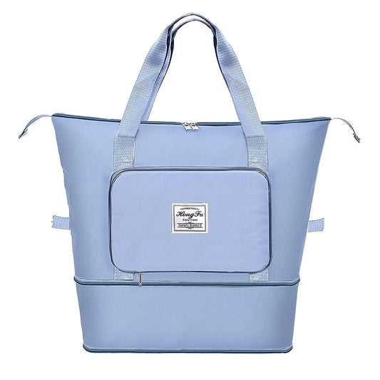 Waterproof Large Capacity Folding Travel Bag Light Blue