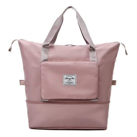 Waterproof Large Capacity Folding Travel Bag Cherry Pink