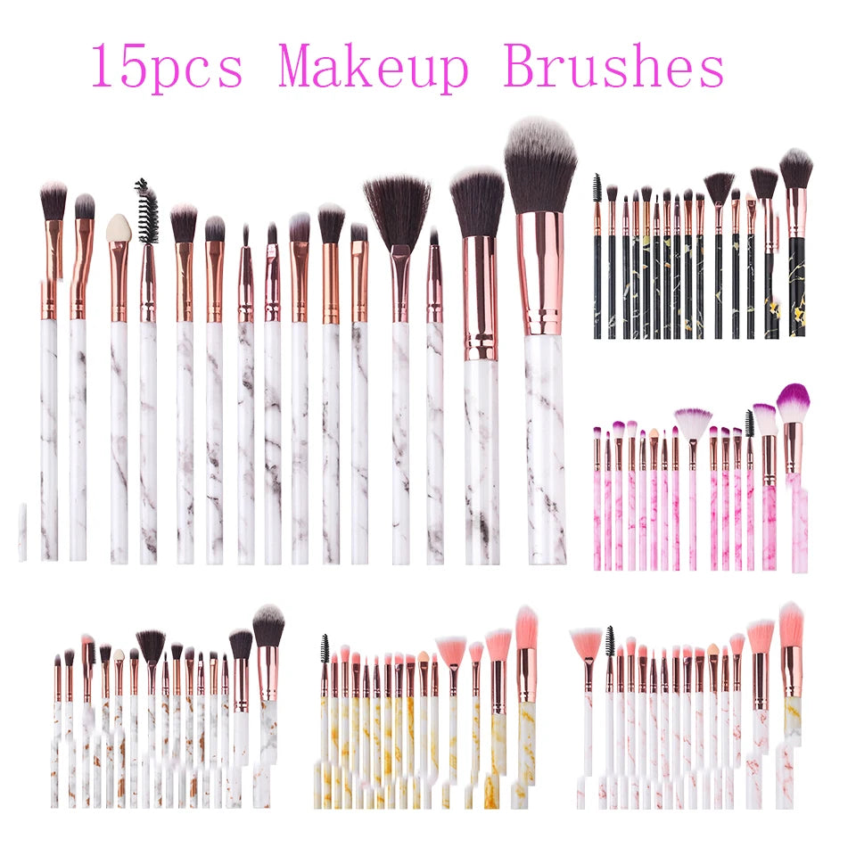 5/15/20Pcs Makeup Brush Set Makeup Concealer Brush Blush Loose Powder Brush Eye Shadow Highlighter Foundation Brush Beauty Tools