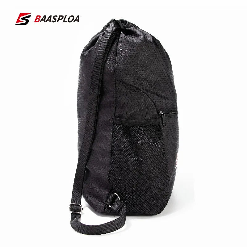 Baasploa Men Gym Bag Outdoor Hiking Camping Drawstring High Capacity Backpack Women Lightweight Fitness Multipurpose Sports Bags