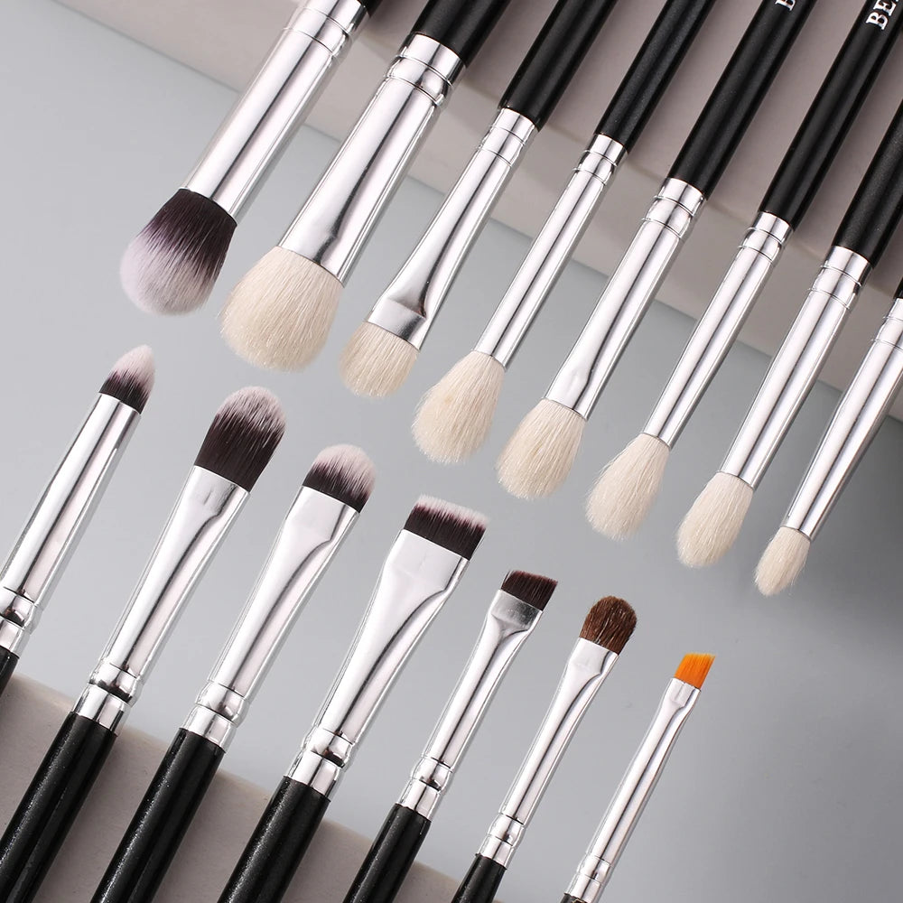 BEILI Black 10-19Pcs Eye Makeup Brushes Set Natural Synthetic Hair Eyeshadow Blending Eyeliner Detail Cosmetics Brush косметика