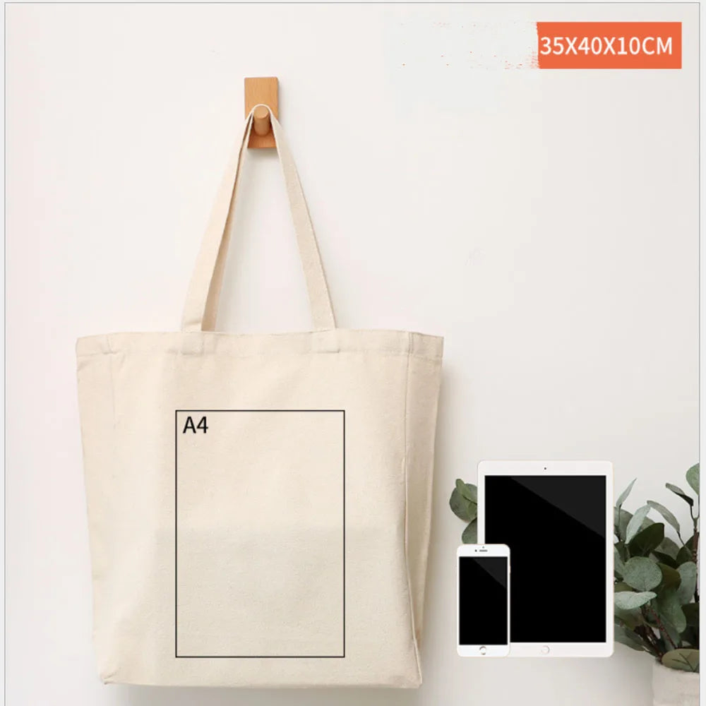 Canvas Bag Storage Bag Grocery Bag Eco-Friendly foldable Bag folding Pocket Tote Portable Shoulder Handbags Food Shopping bag