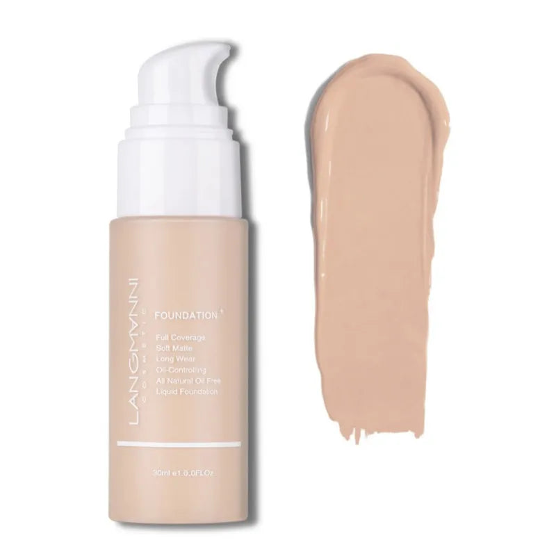 30ml Waterproof Liquid Foundation Face Makeup Moisturizing Cover Freckles Acne Scars Blemishes Even Skin Color Maquiagem Smooth
