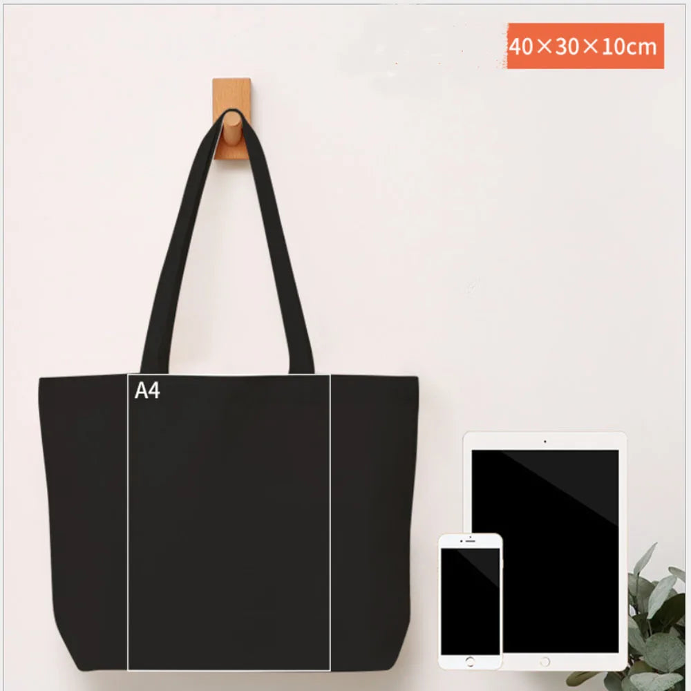 Canvas Bag Storage Bag Grocery Bag Eco-Friendly foldable Bag folding Pocket Tote Portable Shoulder Handbags Food Shopping bag