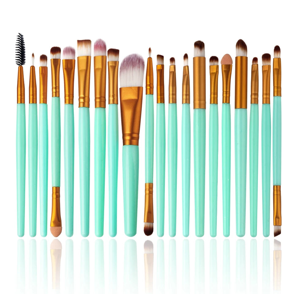 NEWCOME 5/7/15/20Pcs Makeup Brushes Tool Set Cosmetic Powder Eye Shadow Foundation Blush Blending Beauty Make Up Brush Maquiagem