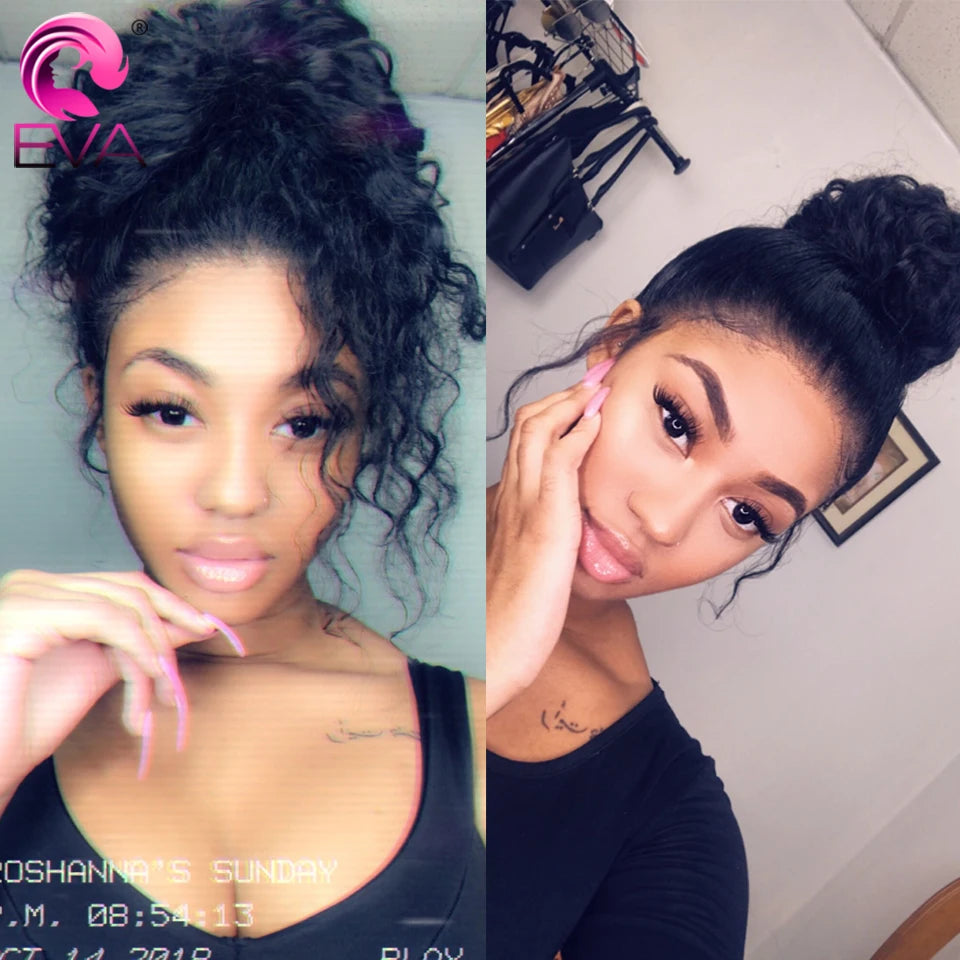 Eva Hair 360 Full Lace Wig Human Hair Pre Plucked Curly Lace Front Human Hair Wigs For Women 13x6 Hd Transparent Lace Front Wig