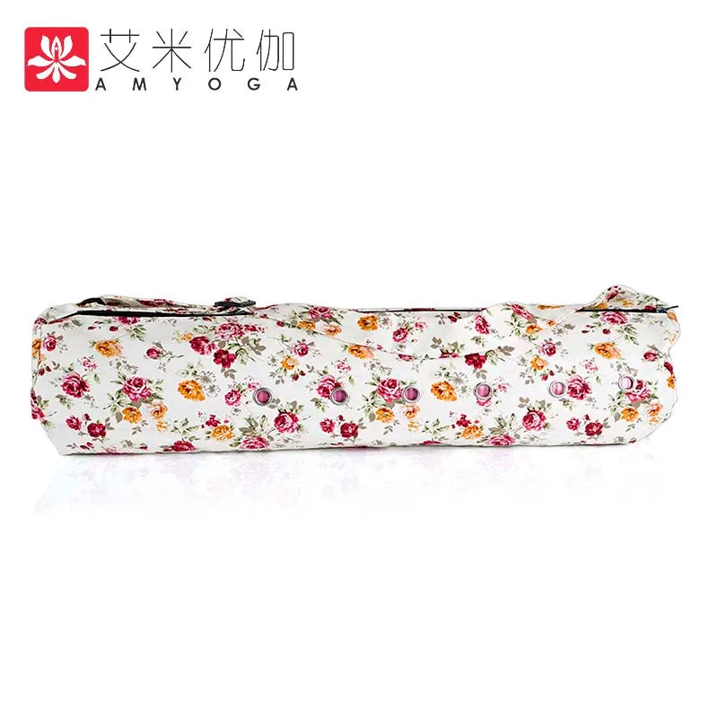 durable canvas cotton yoga mat bag with large zipper opening easy loading mat