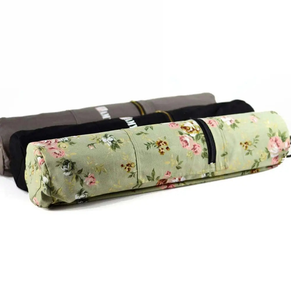 Durable canvas cotton yoga mat tote bag easy loading