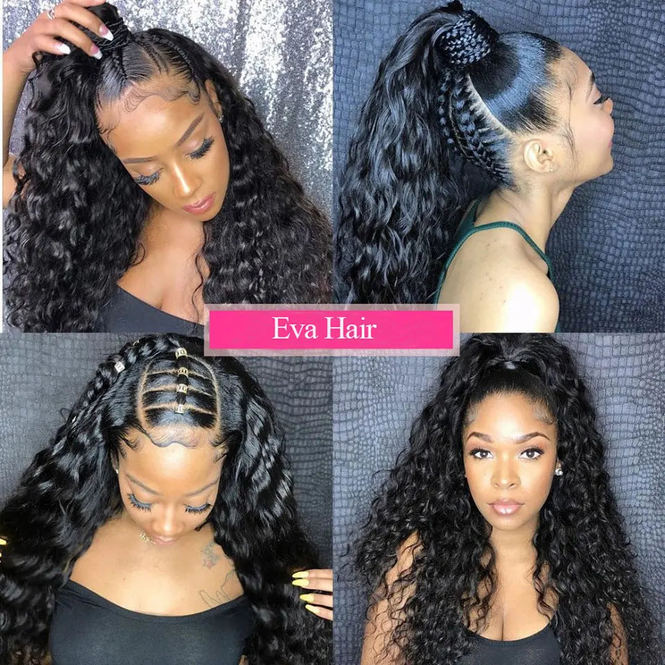 Eva Hair 360 Full Lace Wig Human Hair Pre Plucked Curly Lace Front Human Hair Wigs For Women 13x6 Hd Transparent Lace Front Wig