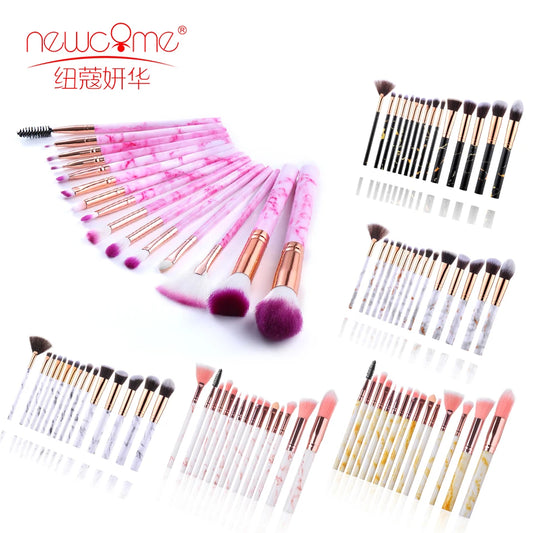 NEWCOME 5/7/15/20Pcs Makeup Brushes Tool Set Cosmetic Powder Eye Shadow Foundation Blush Blending Beauty Make Up Brush Maquiagem