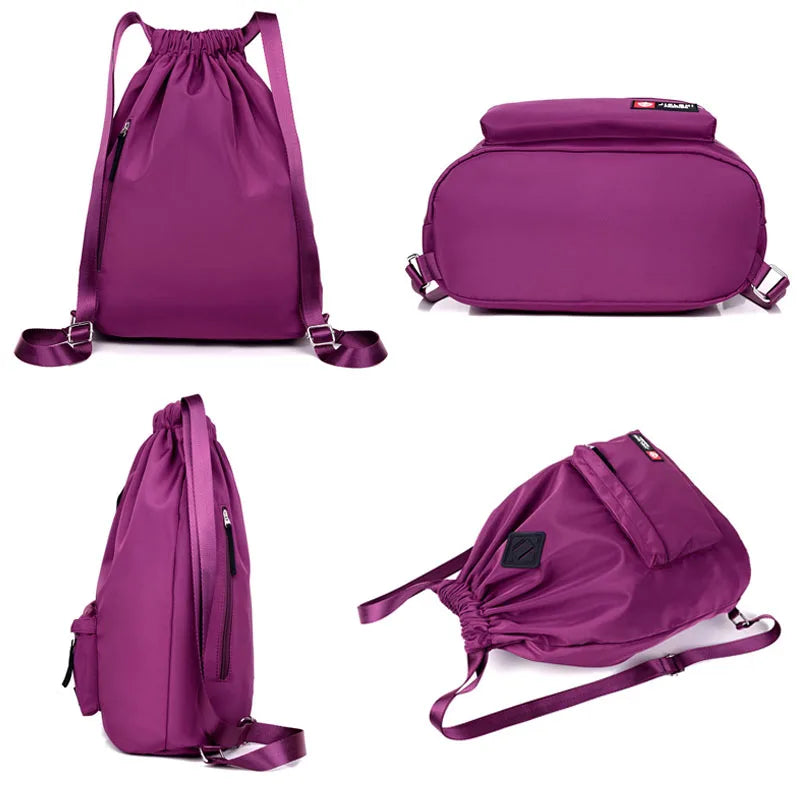 Bag Summer Waterproof Gym Bag Sports Bag Travel Drawstring Bag Outdoor Bag Backpack for Training Swimming Fitness Bags Softback