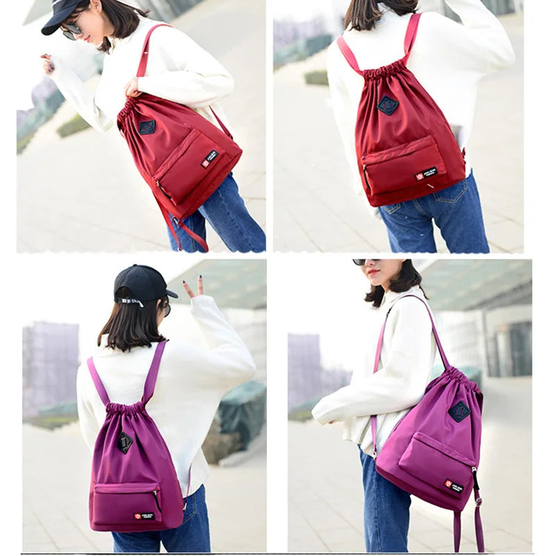 Bag Summer Waterproof Gym Bag Sports Bag Travel Drawstring Bag Outdoor Bag Backpack for Training Swimming Fitness Bags Softback