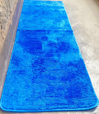 60cmx180cm Warm Super Soft Bedside Fluffy Mat - Blue