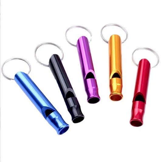 Cheap Whistle Keychain Self Defense Outdoor Multifunctional Metal Aluminum SOS First Aid Whistle Explore Keyring Key Chain