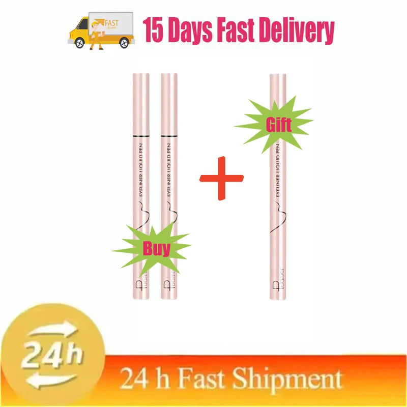 Waterproof Black Liquid Eyeliner Pen Ultra-Fine Anti Smudge Lasting Smooth Lying Silkworm Eyes Liner Pencils Eye Makeup Tools